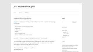 
                            13. FreeIPA How To (Fedora) « Just another Linux geek
