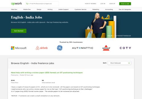 
                            5. Freelance India Jobs Online - Upwork