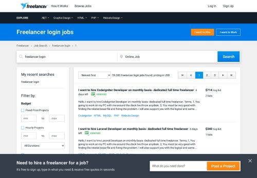 
                            2. Freelancer login Jobs, Employment | Freelancer