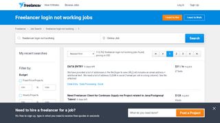 
                            2. Freelancer login not working Jobs, Employment | Freelancer