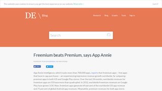 
                            13. Freemium beats Premium, says App Annie - Developer Economics