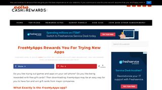 
                            8. FreeMyApps Rewards You For Trying New Apps - Extra Cash ...