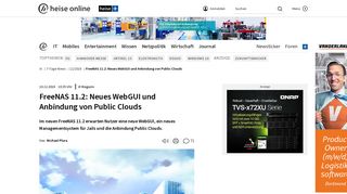 
                            6. FreeNAS 11.2: Neues WebGUI und Anbindung von Public Clouds ...