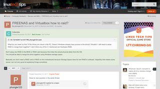 
                            11. FREENAS and Virtualbox how to raid? - Servers and NAS - Linus Tech ...