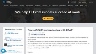 
                            11. FreeNAS SMB authentication with LDAP - Experts Exchange