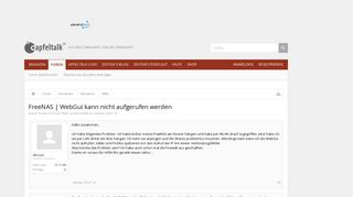 
                            8. FreeNAS | WebGui kann nicht aufgerufen werden | Apfeltalk