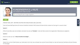 
                            6. freenet Mail App - Weitere Postfächer ... - Kundenservice - Freenet.de