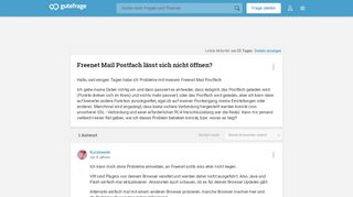 
                            11. Freenet Mail Postfach lässt sich nicht öffnen? (Computer, Internet ...