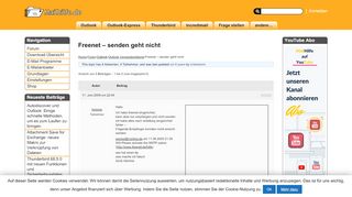 
                            11. Freenet – senden geht nicht › Von hemme › Mailhilfe.de