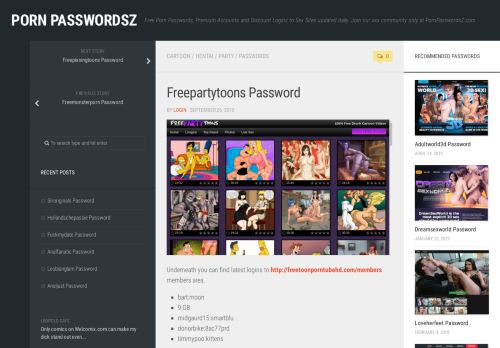 
                            4. Freepartytoons Password – Porn PasswordsZ