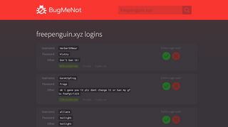 
                            4. freepenguin.xyz logins - BugMeNot