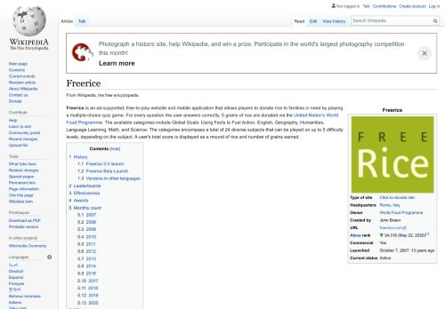 
                            9. Freerice - Wikipedia