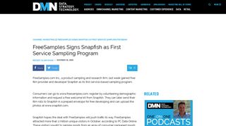 
                            10. FreeSamples Signs Snapfish as First Service Sampling Program