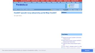 
                            6. freeSAT spouští nový zákaznický portál Moje freeSAT - Parabola.cz