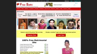 
                            4. FreeSathi - Free Matrimonial Sites | Free Marriage Bureau and ...