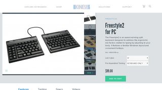 
                            13. Freestyle2 Split-Adjustable Keyboard for PC | Kinesis