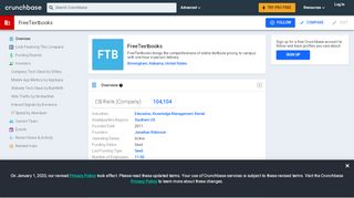 
                            4. FreeTextbooks | Crunchbase