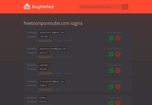 
                            1. freetoonporntube.com logins - BugMeNot