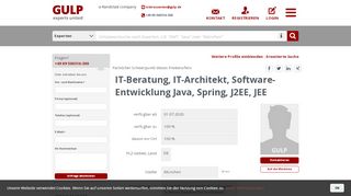 
                            7. Freiberufler: IT-Beratung, IT-Architekt, Software-Entwicklung Java ...