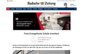 
                            11. Freie Evangelische Schule erweitert - Kollektive - Badische Zeitung