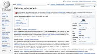 
                            9. Freie Journalistenschule – Wikipedia