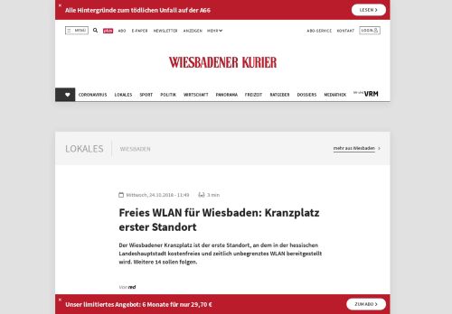 
                            11. Freies WLAN für Wiesbaden: Kranzplatz erster Standort