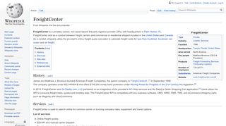 
                            3. FreightCenter - Wikipedia