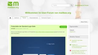 
                            6. Freischalten der Standard-Login-Seite - mailbox.org Userforum