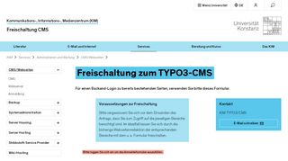 
                            8. Freischaltung CMS | CMS/Webseiten | Administrieren ... - (KIM) Konstanz
