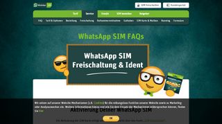 
                            1. Freischaltung und Ident | WhatsApp SIM