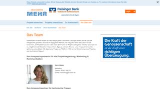 
                            8. Freisinger Bank - Viele schaffen mehr - Das Team