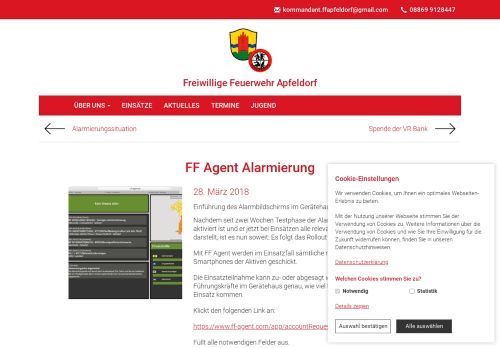 
                            11. Freiwillige Feuerwehr Apfeldorf - FF Agent Alarmierung
