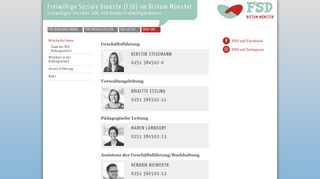 
                            4. Freiwillige Soziale Dienste (FSD) im Bistum Münster: Mitarbeiter/innen