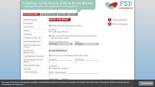 
                            4. Freiwillige Soziale Dienste (FSD) im Bistum Münster: Online ...