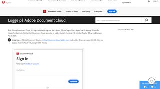 
                            2. Fremgangsmåte for å logge på Adobe Document Cloud