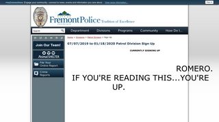 
                            11. Fremont Police, CA - Official Website - Sign Up