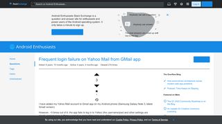 
                            8. Frequent login failure on Yahoo Mail from GMail app - Android ...