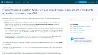 
                            3. Frequently Asked Question #268 - LiveJournal