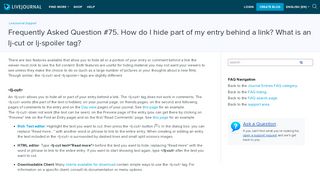 
                            4. Frequently Asked Question #75 - LiveJournal