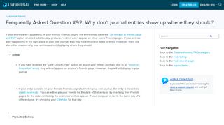 
                            12. Frequently Asked Question #92 - LiveJournal