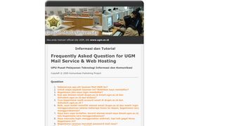 
                            11. Frequently Asked Question for UGM Mail Service ... - Welcome to UGM