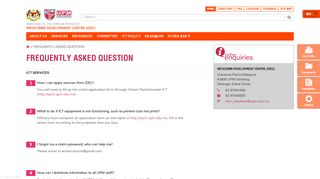 
                            13. FREQUENTLY ASKED QUESTION | INFOCOMM ... - iDEC - UPM