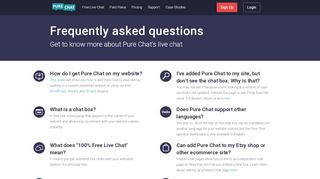 
                            8. Frequently asked questions about live chat software - Pure Chat