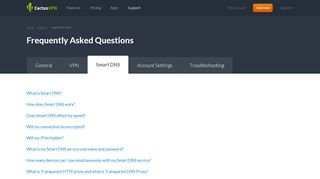 
                            9. Frequently Asked Questions about Smart DNS | CactusVPN