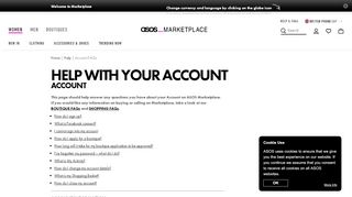 
                            11. Frequently Asked Questions Account | ASOS Marketplace