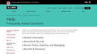 
                            13. Frequently Asked Questions - Alumni - Harvard Business School