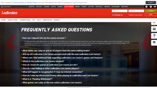 
                            12. Frequently Asked Questions at Ladbrokes Live Casino Games