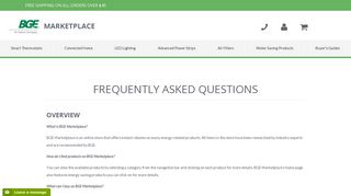 
                            12. Frequently Asked Questions | BGE Marketplace