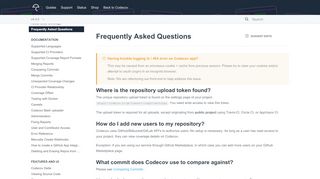 
                            3. Frequently Asked Questions - Codecov