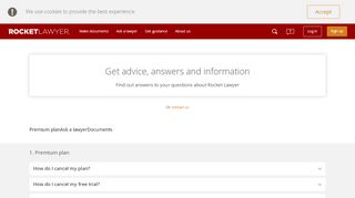 
                            6. Frequently asked questions & Contact us | Rocket Lawyer